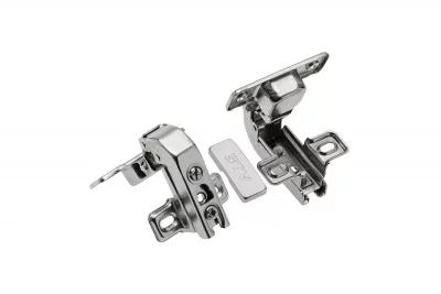 GTV: Петля GTV 90° короткое плечо + Планка Н=6 с евро шурупом ZP-KTK90H6ZE