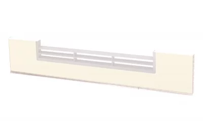 5075 Решётка вентиляционная для цоколя ПВХ H.120, L=600, слоновая кость NEW