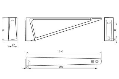 Менсолодержатель, отделка хром глянец