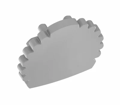 GTV: Заглушка для профиля LED GLAX штанги - цвет серебрянный (цена за 10 шт.): PA-ZASGLAXDR-00