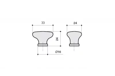 Ручка-кнопка, отделка бронза + керамика