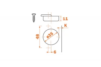 Петля 110" полунакладная с обратной пружиной
