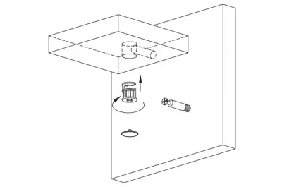 Шток с резьбой М6 для стяжки эксцентриковой, отделка цинк (за 100 штук)