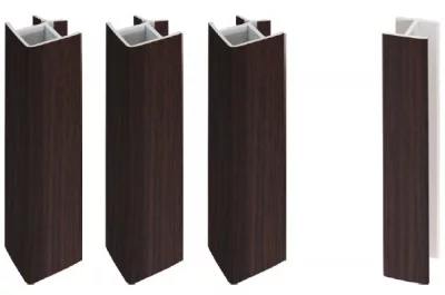 Комплект угловых элементов для цоколя ПВХ H.150, венге