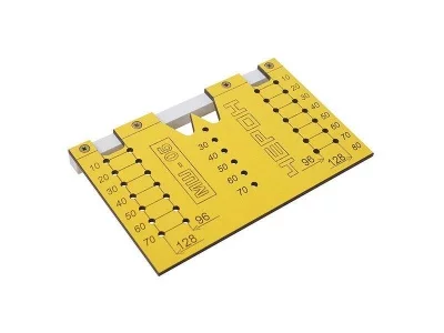 Шаблон для разметки отверстий под мебельные ручки-кнопки и ручки-скобы (96мм и 128мм), МШ-05 Шаблон для разметки отверстий под мебельные ручки-кнопки и ручки-скобы (96мм и 128мм), МШ-05