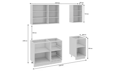 Кухонный гарнитур длиной - 210 см