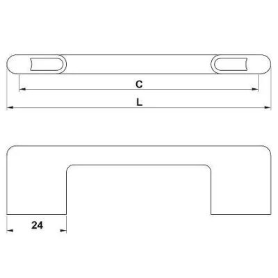 GTV: Ручка CAPRI L-96, инокс: UZ-CAPRI-96-06