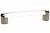 Ручка-скоба 128мм, отделка никель матовый + транспарент прозрачный