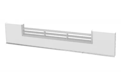 0419 Решётка вентиляционная для цоколя ПВХ H.120, L=600, белый