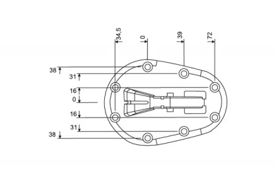 Нога d.50 Н700 для стола складная, рифлёный алюминий