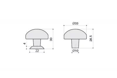 Ручка-кнопка, отделка железо