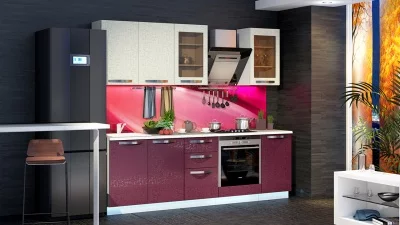 Кухонный гарнитур длиной - 240 см (со шкафом НБ)