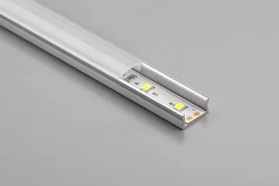 GTV: Алюминиевый профиль GLAX MINI накладной, (цена за 2 метра) PA-GLAXMNK-AL