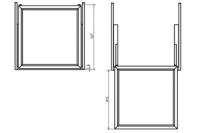 Направляющая Quadro V6 L=500мм полного выдвижения с доводчиком, правая