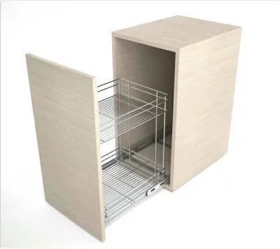 Бутылочница FGV в базу 300мм, полное выдвижение, плавная доводка, хром