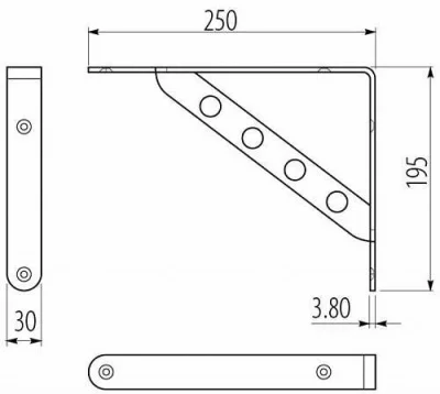 GTV: Полкодержатель 073024 хром WB-073024-01