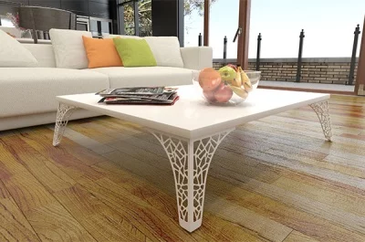 Ножка декоративная Париж, h.250, отделка белый бархат (матовый)