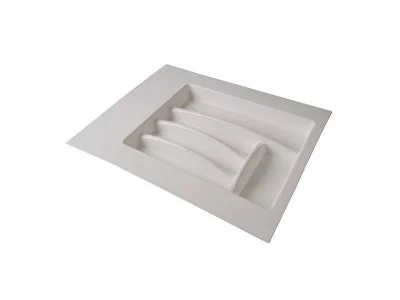 Лоток для столовых приборов Firmax, база 400-450мм, белый