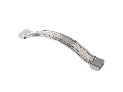 Ручка скоба со вставкой Mico 461, 128 мм, 35 голограмма