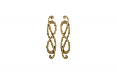 Ручка-скоба 96мм (левая), отделка бронза "Флоренция"