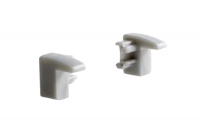 Комплект заглушек для профиля LED подсветки, отделка алюминий матовый (RAL 9006)