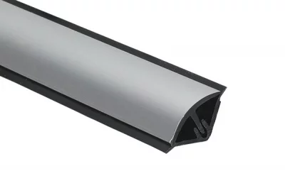 Мини-бортик DC.084Q самоклеящийся овальный, отделка алюминий, L=5м