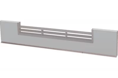 0400 Решётка вентиляционная для цоколя ПВХ H.150, L=600, под гладкий алюминий