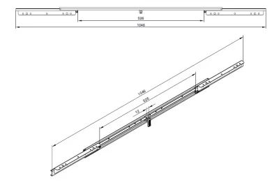 Механизм раздвижения стола Basic, 680 мм, с синхронизатором и стопором