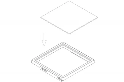Полка глухая, для рамки в базу 830, арабика