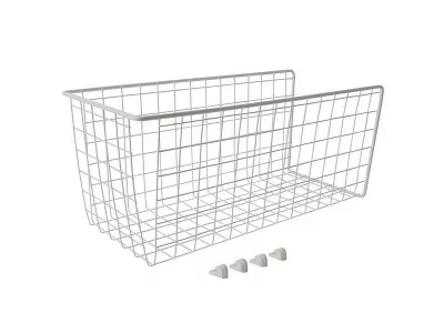 Корзина для белья откидная, ш=340мм, в=525мм, г=230мм, белая FIRMAX