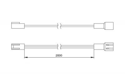 Провод-удлинитель 2000 мм, с коннекторами L822F и L822M