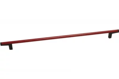 Ручка-скоба 320мм, отделка черный + красный