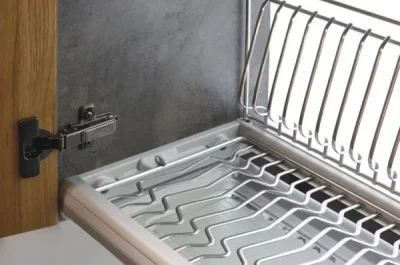 Сушка Ellite 1-уровневая в базу 600/16 с подсветкой, отделка сталь, поддон пластик