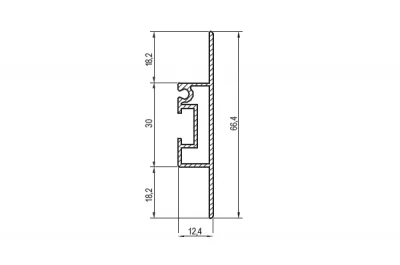 Профиль горизонтальный/вертикальный L=4000, отделка сталь шлифованная