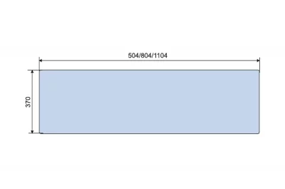 Полка стеклянная для 408R/90-45CM и 408V/90-45CM (804х370x4мм)