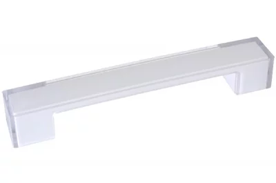 Ручка-скоба 160мм, отделка транспарент + белый