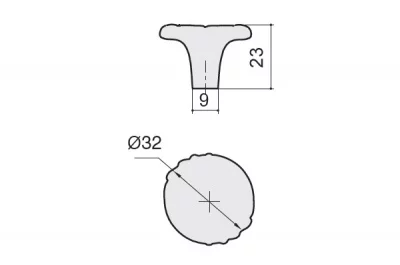 Ручка-кнопка, отделка золото матовое "Милан"