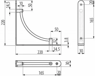 GTV: Полкодержатель 073025 хром WB-073025-06