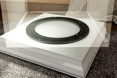 Механизм поворота Ciak (пластик), d.280, нагрузка 200кг, цвет черный: 122000017 Механизм поворота Ciak (пластик), d.280, нагрузка 200кг, цвет черный: 122000017