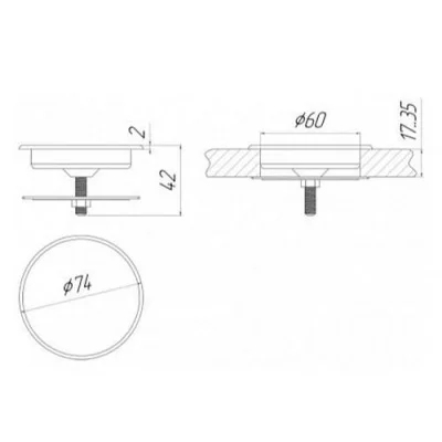 GTV: Беспроводное зарядное устройство LUX с блоком питания, провод USB 2 м: AE-ZLADLUX-40