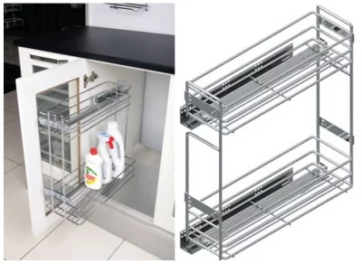 Starax: S-2423 Бутылочница бокового крепления, ширина 200 мм (150х450х495) с доводчиком, прававая