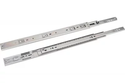 Комплект шариковых направляющих h.45, L=500мм полного выдвижения с доводчиком, отделка цинк Комплект шариковых направляющих h.45, L=500мм полного выдвижения с доводчиком, отделка цинк