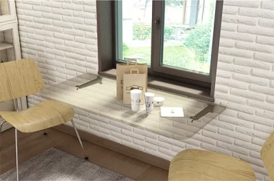 Менсолодержатель складной с фиксатором, L=280мм, отделка коричневый