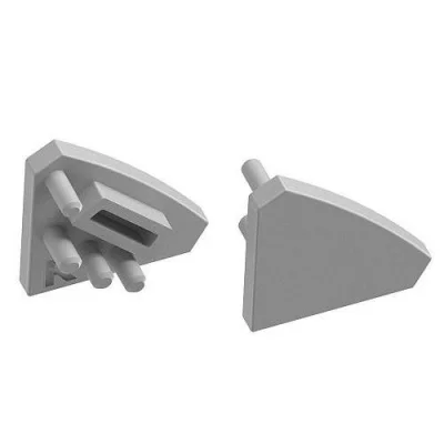 GTV: Заглушка для профиля PA-GLAXNKKT3M-AL - цвет серебристый (цена за 10шт.) PA-ZASGLAXNKKT-00