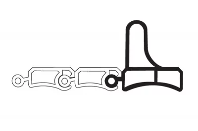 Профиль-ручка, цвет Хром Глянец, L=2.46м