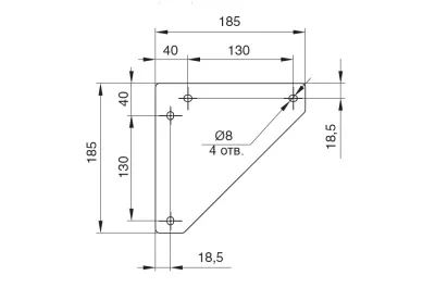 Нога для стола Флоренция, h.720, золото (перламутр)