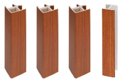 Комплект угловых элементов для цоколя ПВХ H.150, вишня