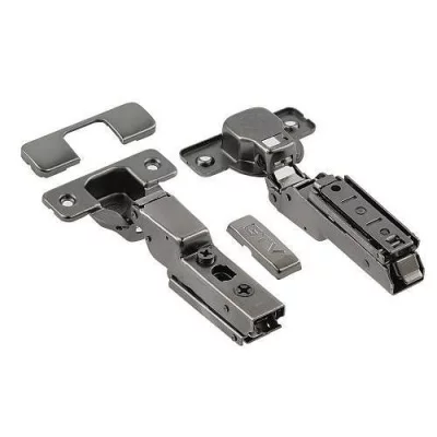 GTV: Петля SOLID PRO полунакладная самозакрывающаяся, регулировка в 3 плоскостях, прямая планка CLIPON: ZM-DCHCB08-3DBEO-20