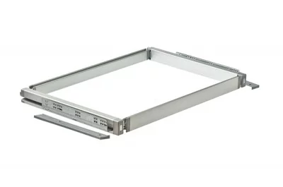 Рамка выдвижная для подвесных сеток шириной 730-800, с направляющими полного выдвижения с доводчиком, отделка алюминий + серая