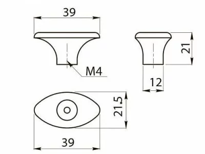 Ручка мебельная GZ-1148, старое золото GTV GZ-WP1148-04